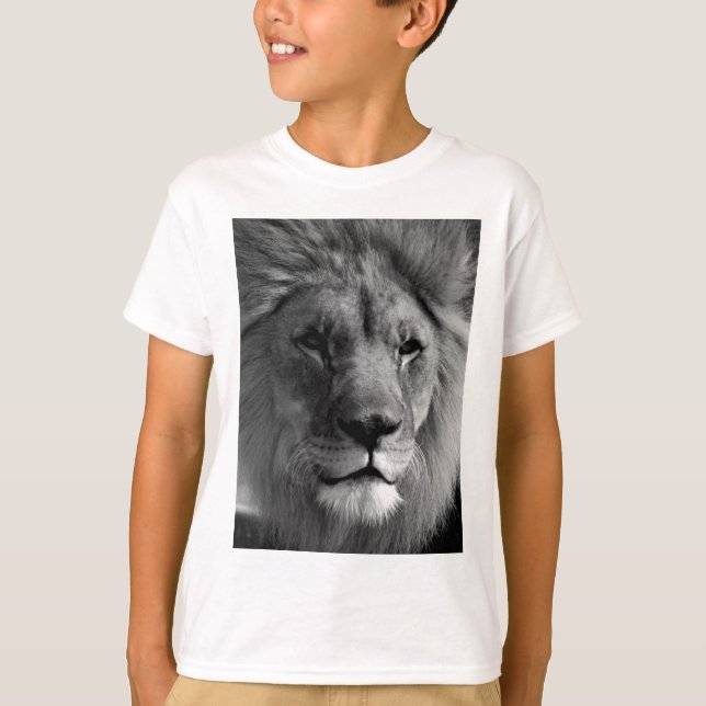 Black & White Lion T-Shirt (Front)