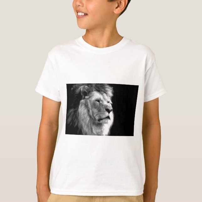 Black White Lion T-Shirt (Front)