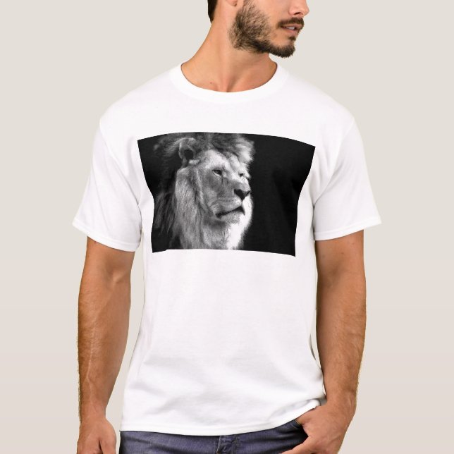 Black White Lion T-Shirt (Front)