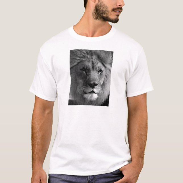 Black & White Lion T-Shirt (Front)