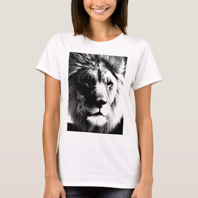 Black & White Lion T-Shirt (Front)
