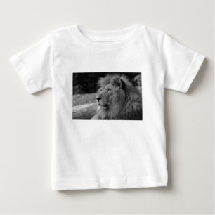 Black & White Lion - Wild Animal Baby T-Shirt