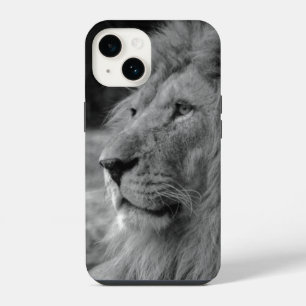 Black & White Lion - Wild Animal iPhone 14 Case