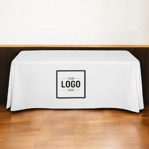 Black White Logo Business Promotional Tablecloth