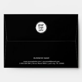 Black &white Logo Custom Business Name Envelope