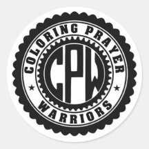 Black & White Logo Sticker ColoringPrayerWarriors