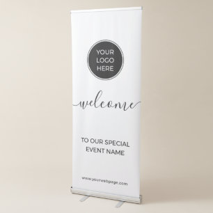Black White Logo Welcome Banner
