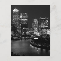 Black White London City Night UK British Travel