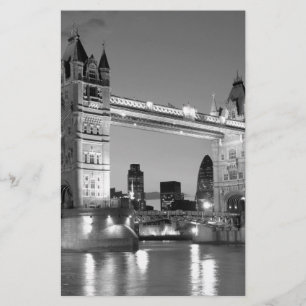 Black White London Tower Bridge Stationery