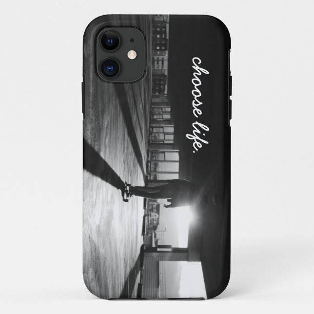 Black & White Longboarding iPhone 5/5S Case (Back)