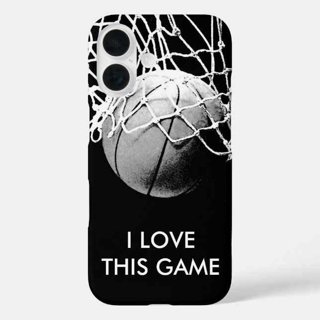 Black & White Love Basketball Case-Mate iPhone Case (Back)