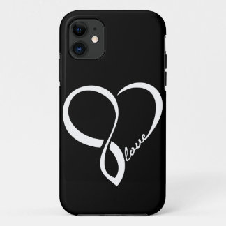 Black & White Love Heart iPhone Case