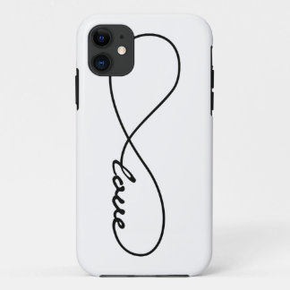 Black & White Love Infinity iPhone Case