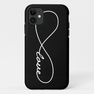 Black & White Love Infinity iPhone Case