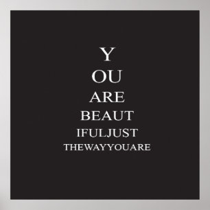 Black White Love Inspirational Quote Poster