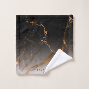 Black & White Marble Bath Towel Set