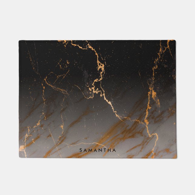 Black & White Marble Doormat (Front)