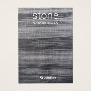 Black White Marble Earring Jewelry Display Card