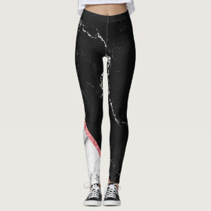 Black & White Marble Leggings