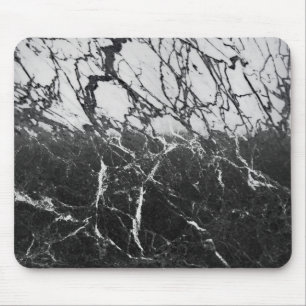 Black & White Marble Modern Glam Trendy Mouse Mat