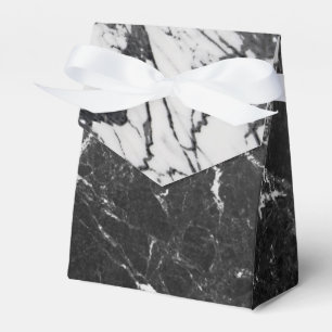 Black & White Marble Modern Glam Trendy Party Favour Box