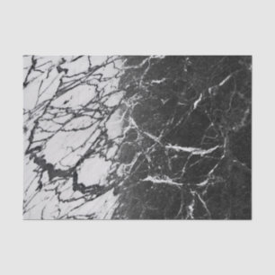 Black & White Marble Modern Glam Trendy Party Tissue Paper