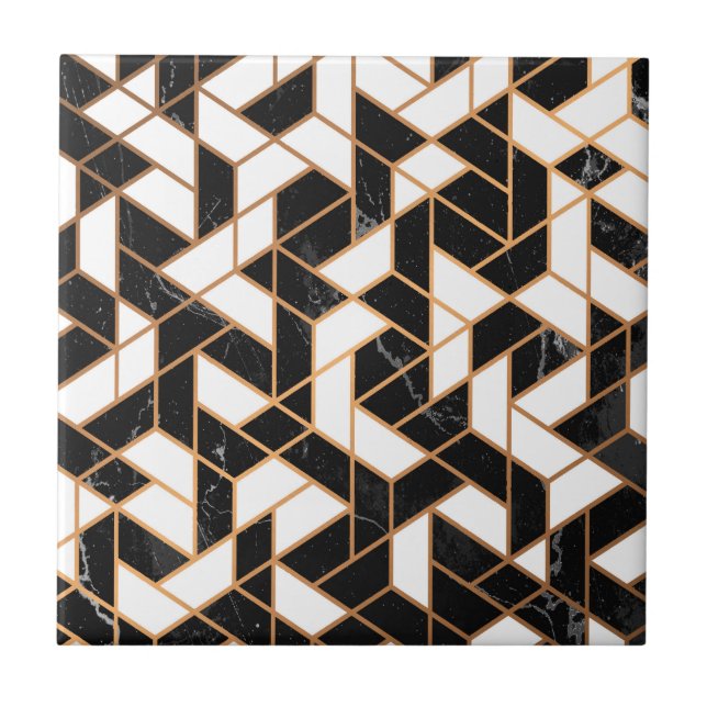 Black & White Marble Mosaic Tile (Front)