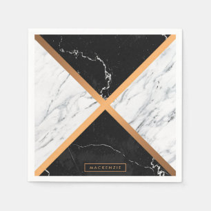Black & White Marble Napkin