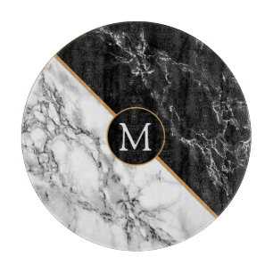 Black White Marble Personalised Cutting Board