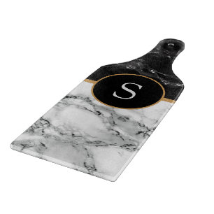 Black White Marble Personalised Cutting Board