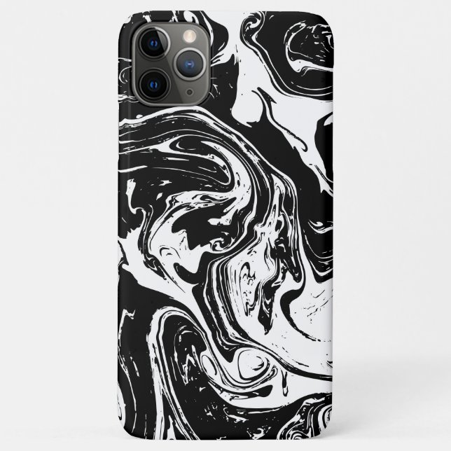 Black & White Marble Style Case-Mate iPhone Case (Back)