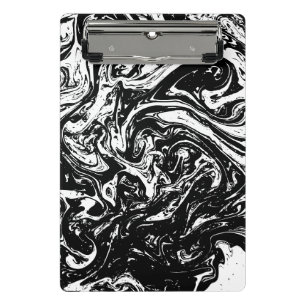 Black & White Marble Style Mini Clipboard