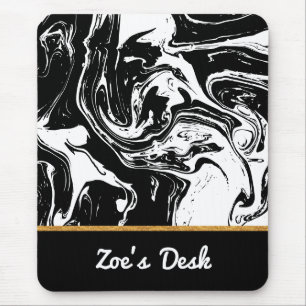 Black & White Marble Style Mousepad