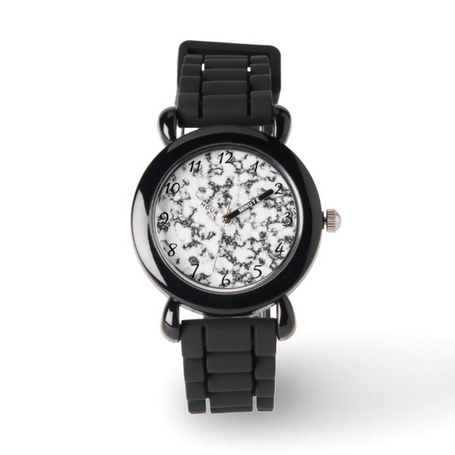 Black white Marble Watch (Front)