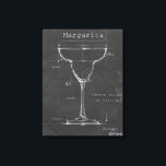 Black & White Margarita Glass Blueprint Canvas Print<br><div class="desc">Black & White Margarita Glass Blueprint. Artist: Ethan Harper. Image ID: 106175Z.</div>