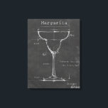 Black & White Margarita Glass Blueprint Canvas Print<br><div class="desc">Black & White Margarita Glass Blueprint. Artist: Ethan Harper. Image ID: 106175Z.</div>