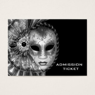 Black White Masquerade Party Admission Tickets