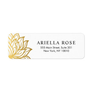 Black & White Massage Therapist Return Address 