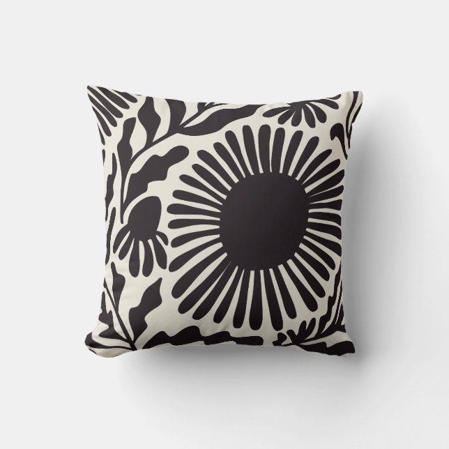 Black & White Matisse Cushion (Front)