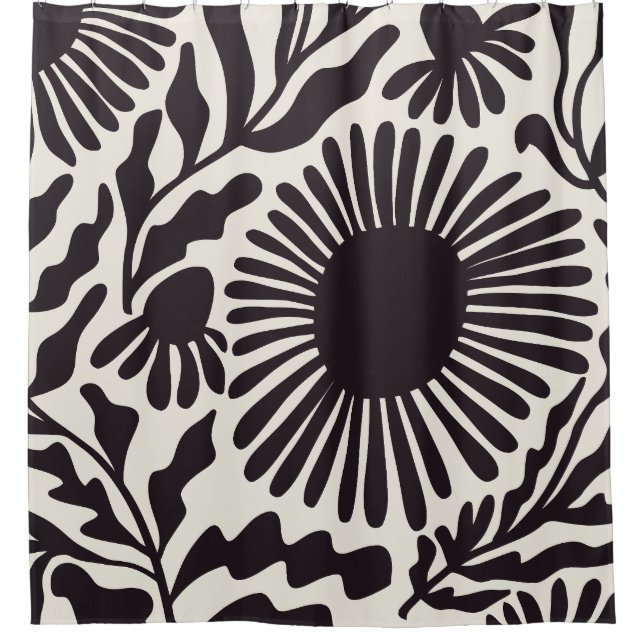 Black & White Matisse  Shower Curtain (Front)
