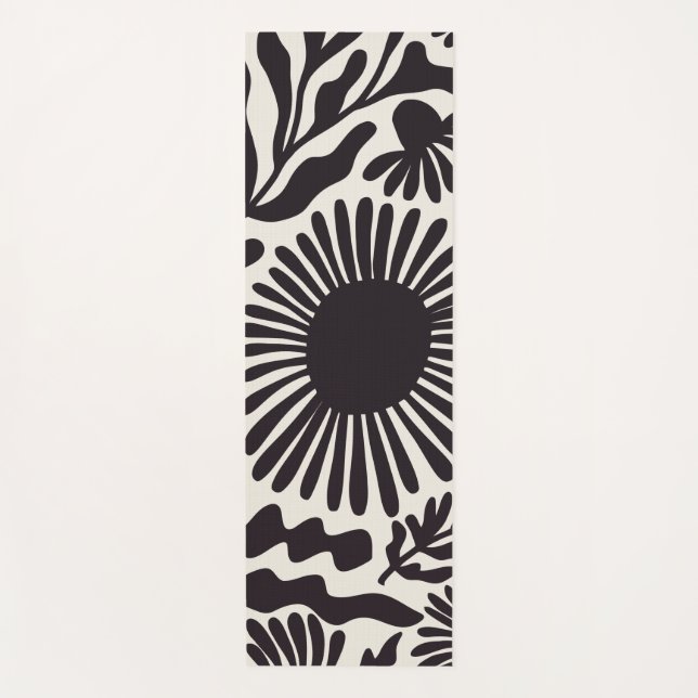 Black & White Matisse Yoga Mat (Front)