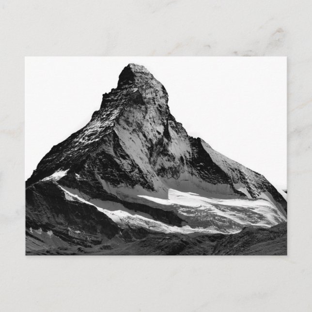 Black & White Matterhorn North Face Postcard (Front)