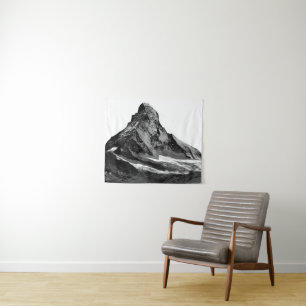 Black & White Matterhorn North Face Tapestry