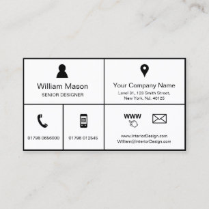 Black & White Metro Style Design - Business Card