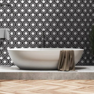 Black & White Mid-Century Modern MCM Wallpaper