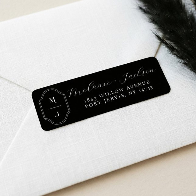 Black & White Minimal & Elegant Monogram Wedding (Minimal & Elegant )