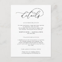 Black & White Minimal Wedding Details