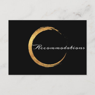 Black White Minimalism Gold Lux Accommodation Enclosure Card