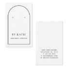 Black & White Minimalist Arch Earring Display Card