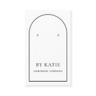 Black & White Minimalist Arch Earring Display Card